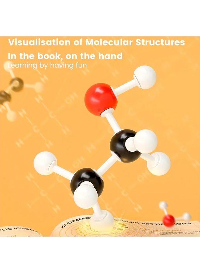 135 قطعة مجموعة نماذج جزيئية أداة تعلم بنية الذرة الكيميائية للطلاب والمعلمين - Image 3